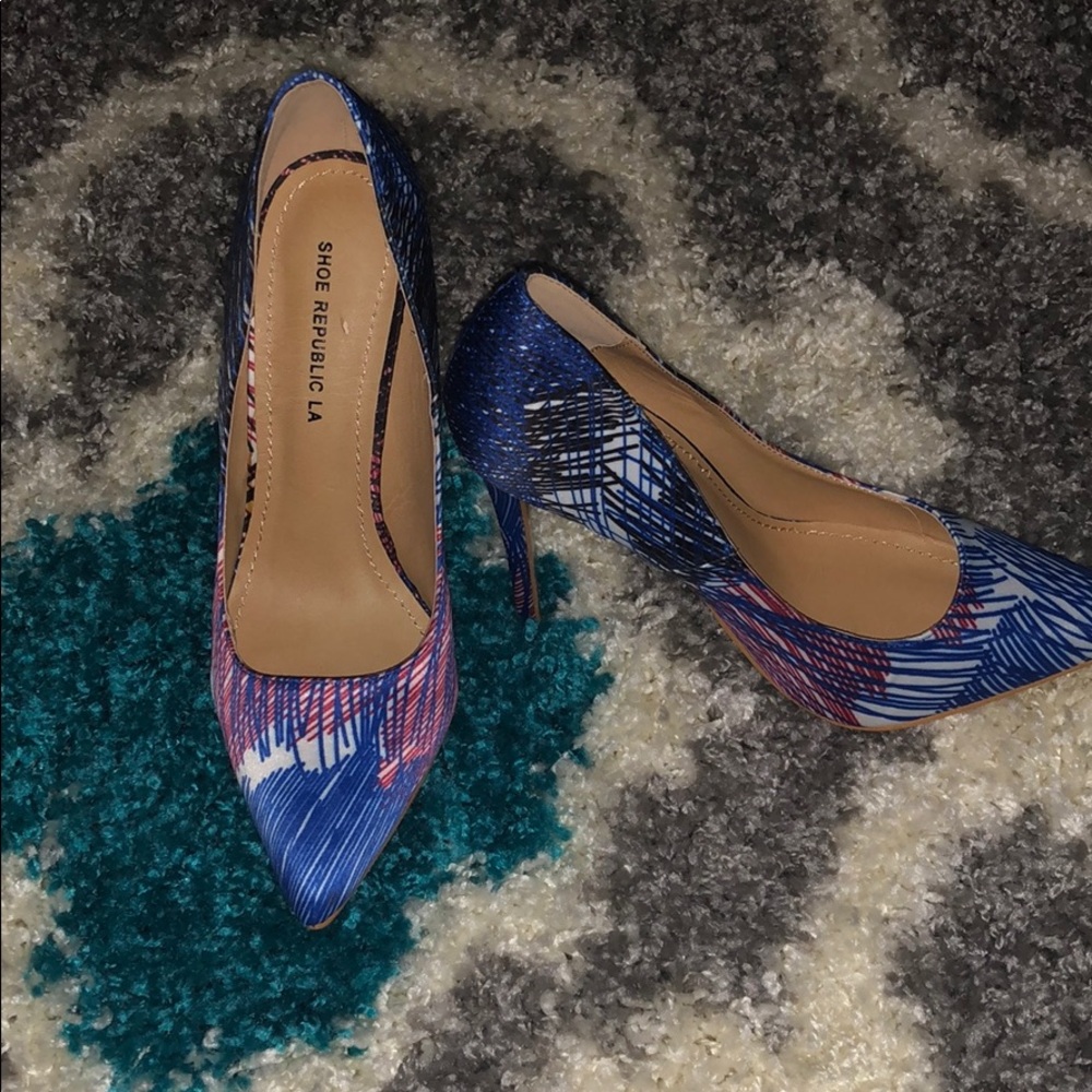 Multicolored pumps from Shoe Republic LA